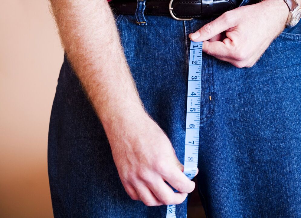 o home mide o pene antes do aumento con xel